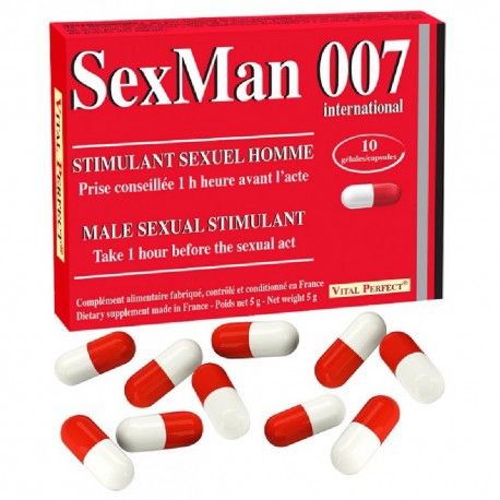 Aphrodisiaque SexMan 007 10 Gélules