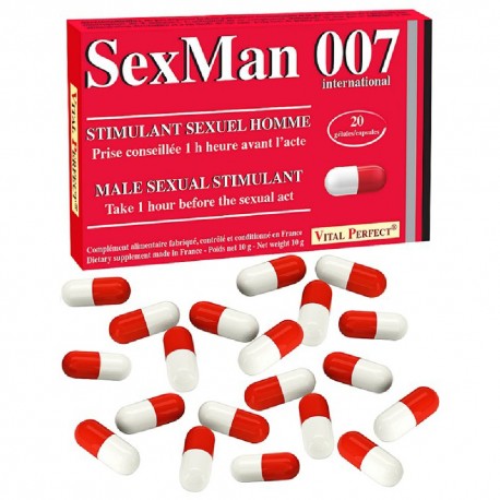 Aphrodisiaque SexMan 007 20 Gélules