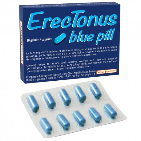 Aphrodisiaque ErecTonus Blue Pill 10 Gélules