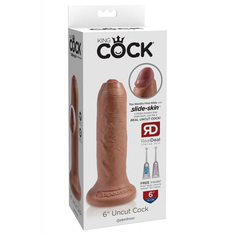 Dildo con Prepuzio Uncut King Cock 15,2 cm