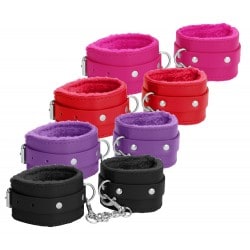 Menottes Poignets Plush Leather Wrist Cuffs