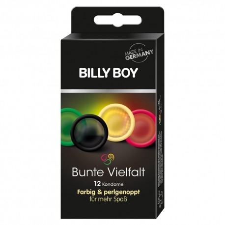 Préservatifs Billy Boy Colorés & Perlés Boîte de 12