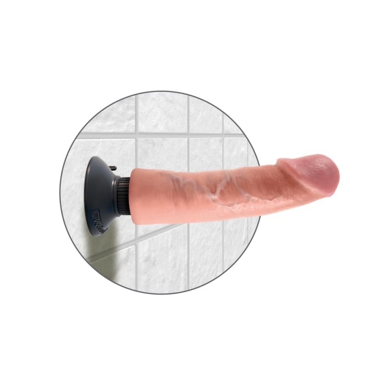 Vibromasseur Ventouse Réaliste 22,9 cm King Cock Rose