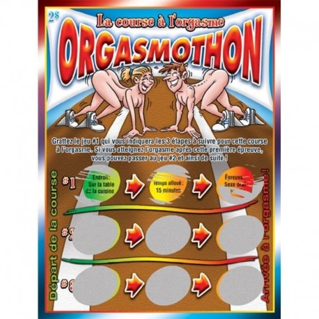 Jeu de Cartes à Gratter Orgasmothon La Course à l'Orgasme