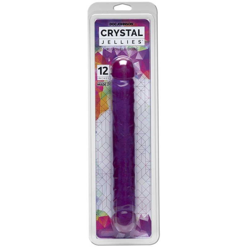 Double Dong 30 cm Crystal Jellies Violet