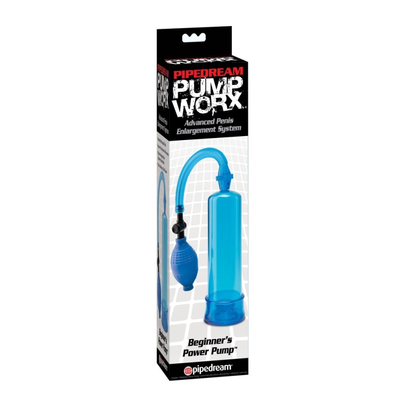 Pompa del Pene Pump Worx Beginner's Power Pump Blu