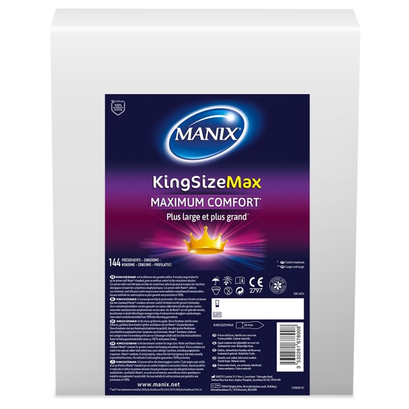Manix King Size Max Boîte de 144
