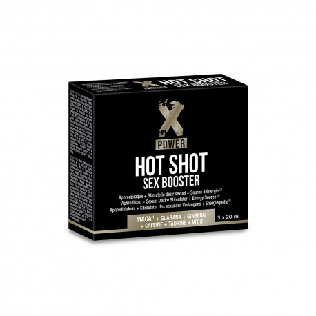 Pack de 3 Shots Aphrodisiaques Hot Shot Sex Booster