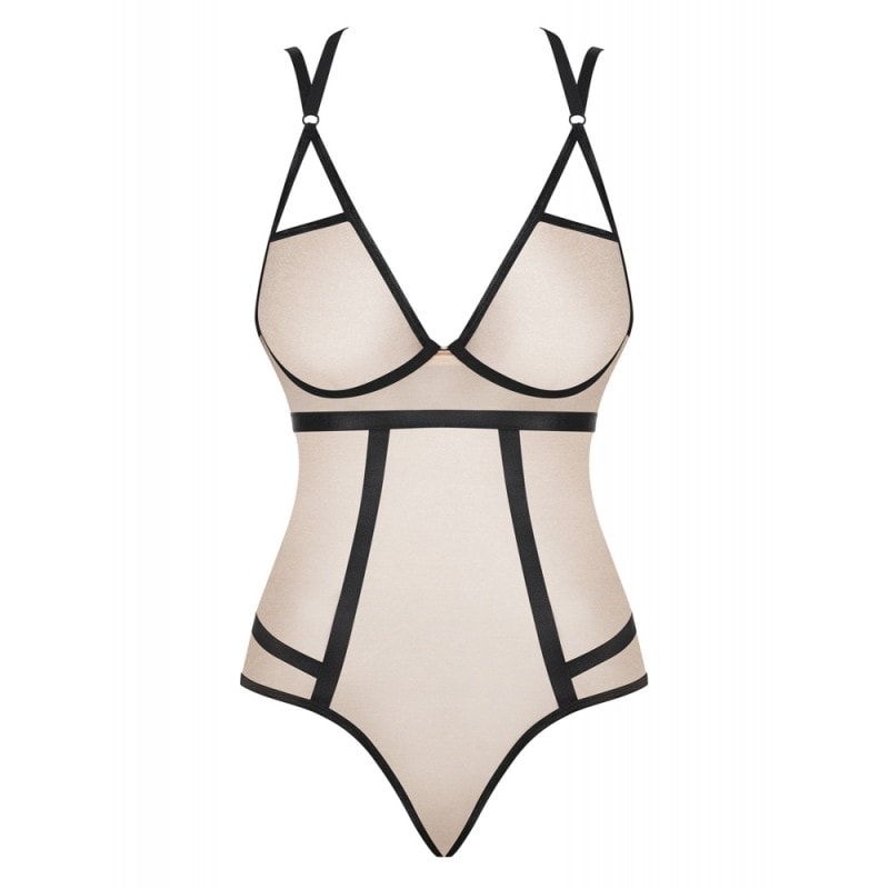 Body Nudelia Satiné Beige & Noir