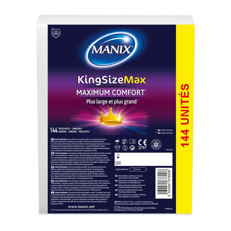 Manix King Size Max 144 Pezzi