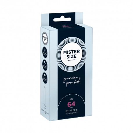 Preservativi Pure Feel 64 mm Mister Size Confezione da 10