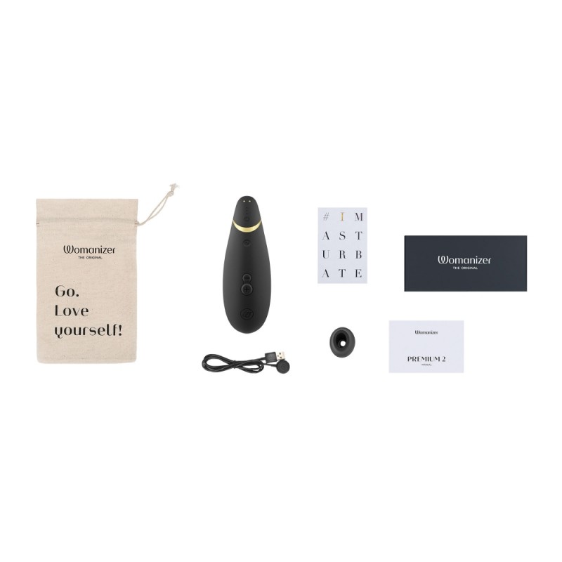 Womanizer Premium 2 Stimulateur de Clitoris sans Contact Noir