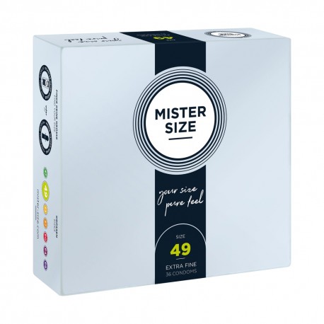 Préservatifs Pure Feel 49 mm Mister Size Boîte de 36