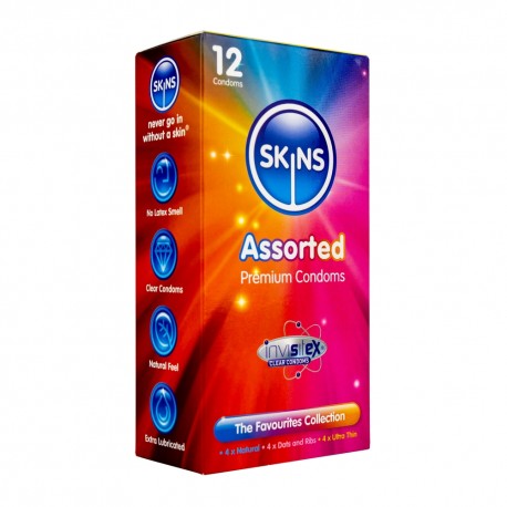 Preservativi Skins Assortiti Confezione da 12