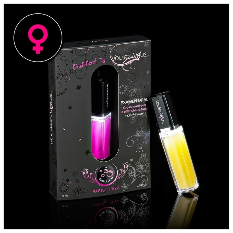 Gloss Lumineux Effet Chaud Froid Examen Oral Cerise
