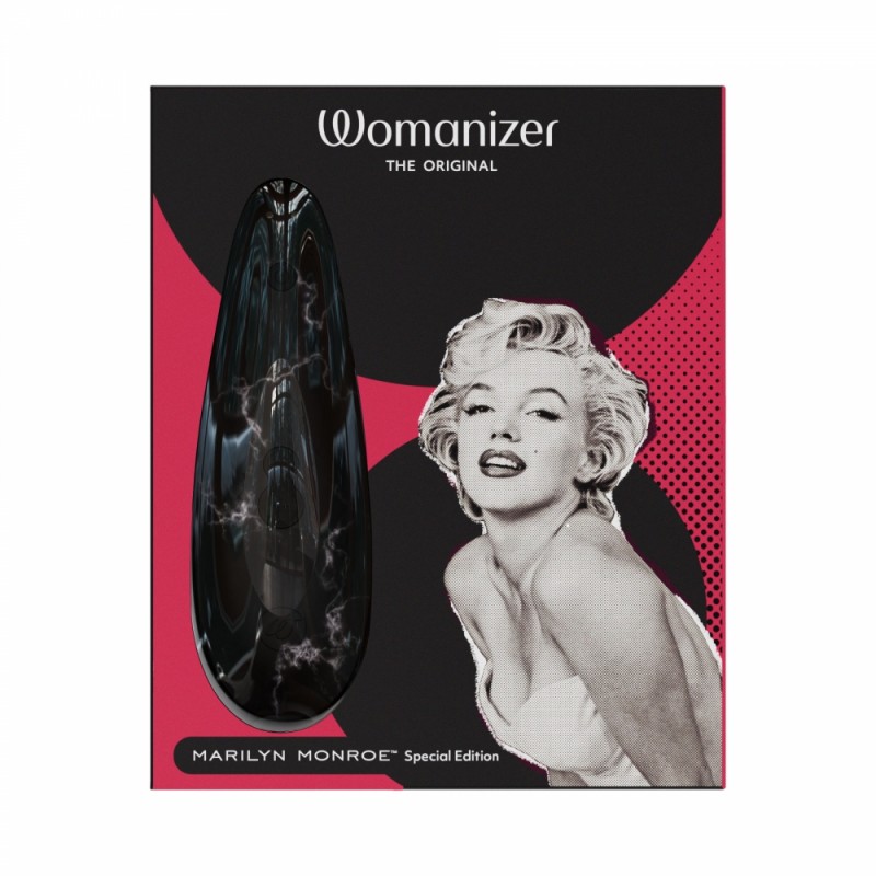 Succhia Clitoride Womanizer Marilyn Monroe Special Edition Nero Marmorizzato