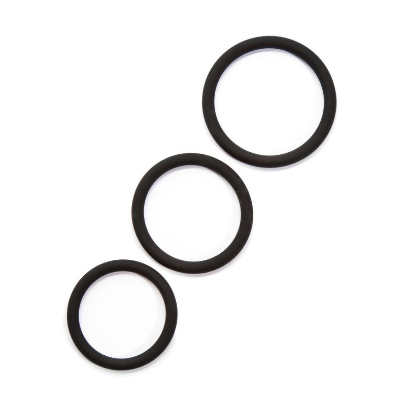 Lot de 3 Cockrings Silicone Stretchy Get Hard