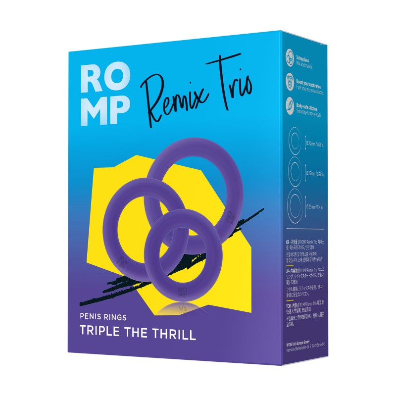 Set di 3 Cockring ROMP Remix Trio