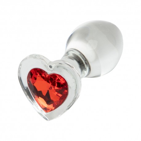 Plug Anal Medium Cœur en Verre Sensual Glass