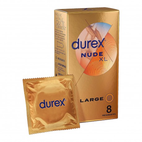 Durex Nude XL Extra Large Boîte de 8