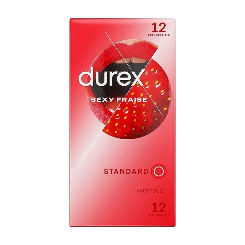 Preservativi Durex Sexy Fragola 12 Pezzi