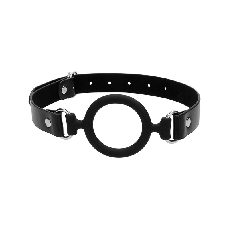 Bavaglio ad Anello Silicone Ring Gag Nero