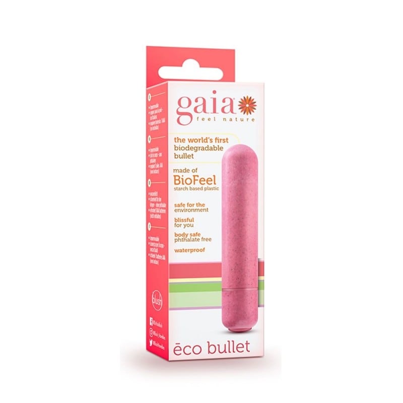 Stimolatore Bullet Biodegradabile Gaia Eco Rosa