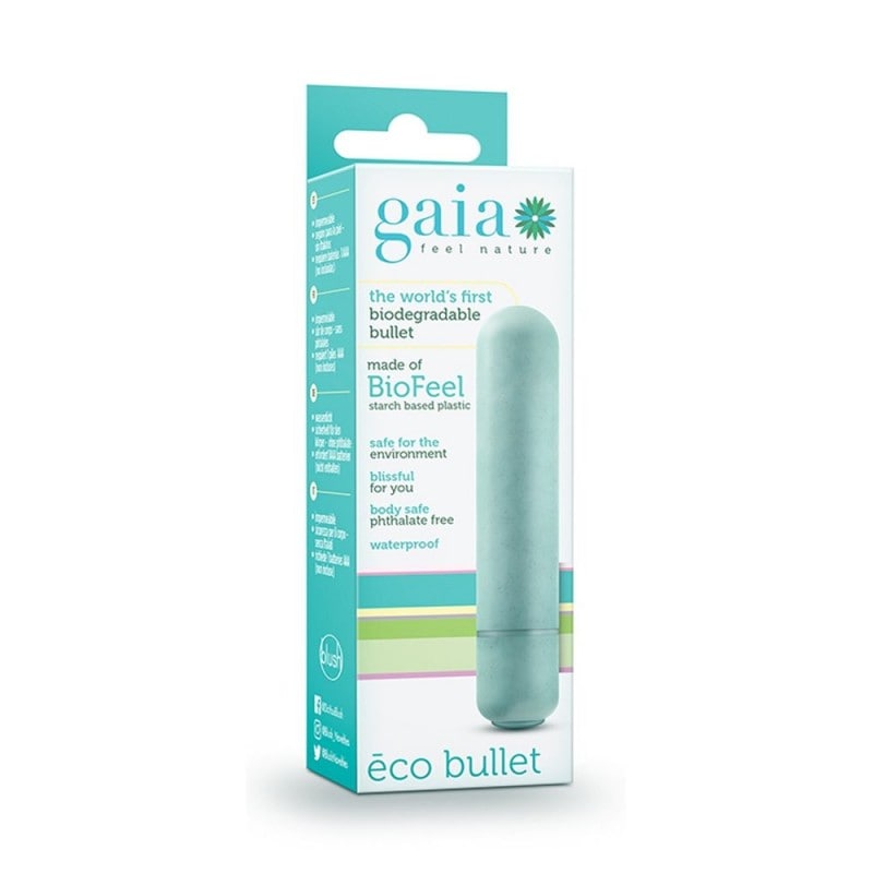 Stimulateur Bullet Biodégradable Gaia Eco Bleu