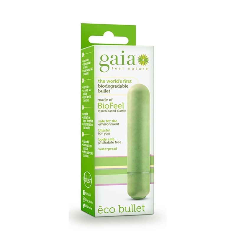 Stimulateur Bullet Biodégradable Gaia Eco Vert