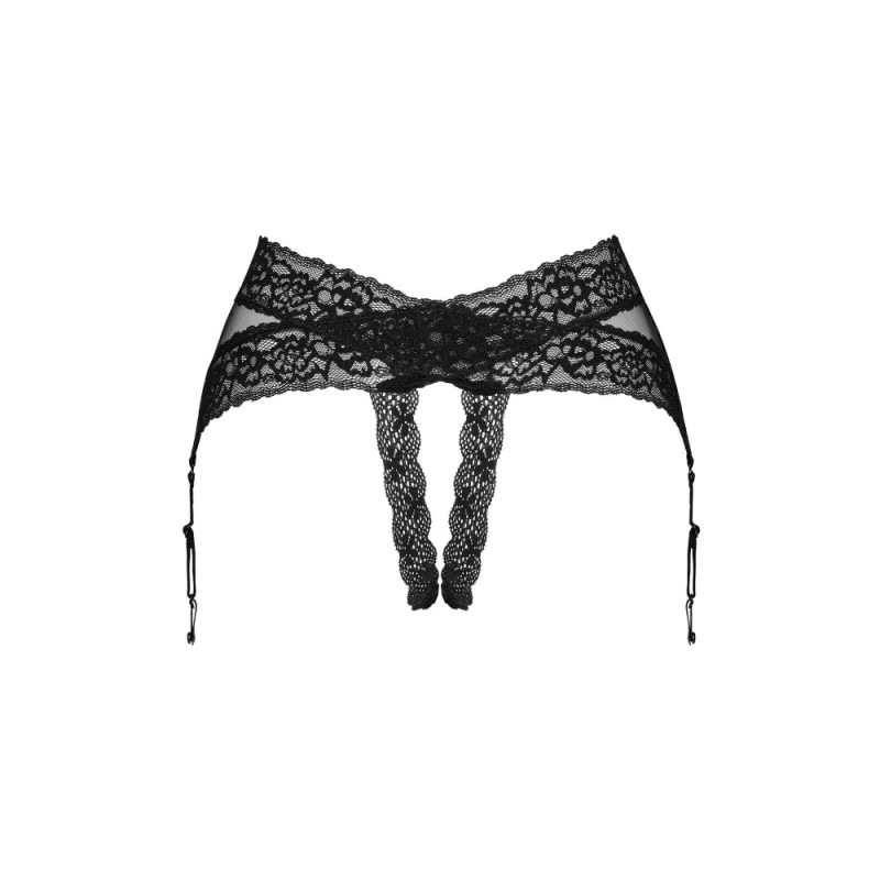 String Ouvert Porte-Jarretelles Lacrisia Noir