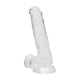 Gode Ventouse avec Testicules Enjoy Transparent 17,8 cm