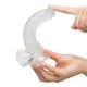 Gode Ventouse avec Testicules Enjoy Transparent 17,8 cm