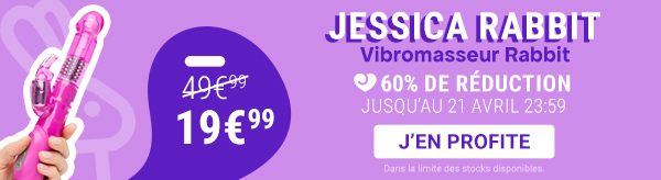 60% de réduction sur le vibromasseur Jessica Rabbit jusqu'au 21 avril
